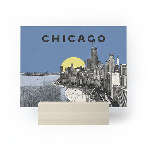 Society6 Design Studio Chicago Skyline Print Mini Art Print