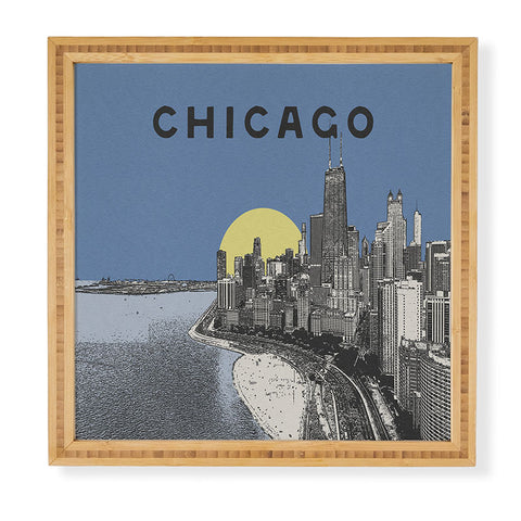 Society6 Design Studio Chicago Skyline Print Framed Wall Art