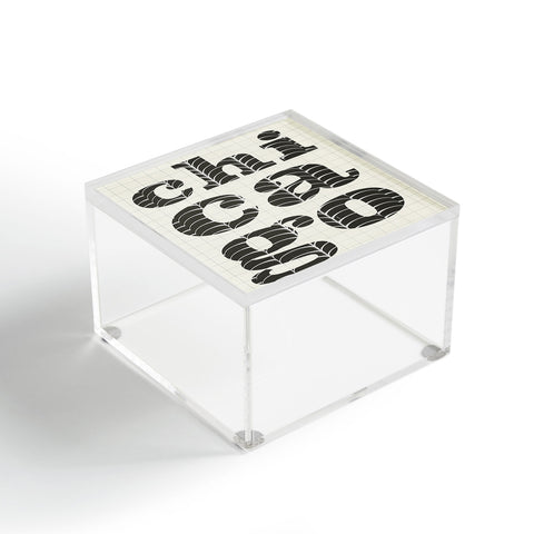 Society6 Design Studio Chicago Towers Patterned Text Acrylic Box