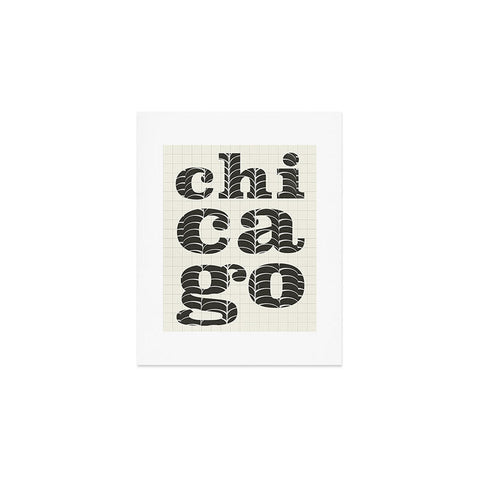 Society6 Design Studio Chicago Towers Patterned Text Art Print