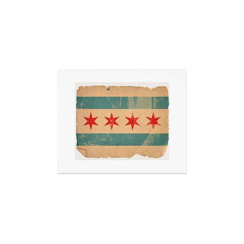 Society6 Design Studio Chicago Vintage Flag Art Print