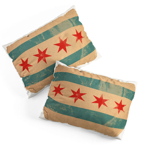 Society6 Design Studio Chicago Vintage Flag Pillow Shams
