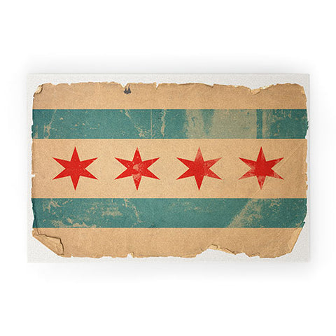 Society6 Design Studio Chicago Vintage Flag Welcome Mat