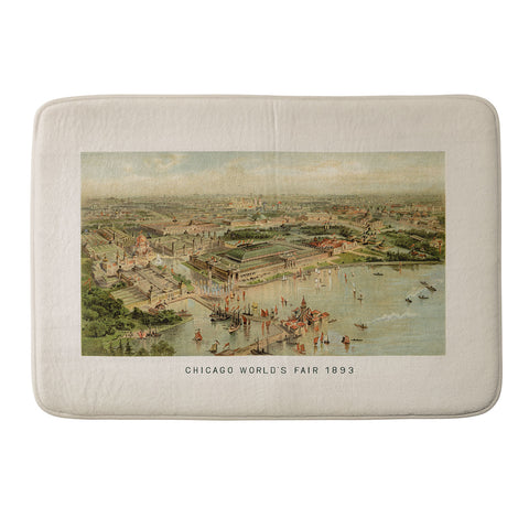 Society6 Design Studio Chicago Worlds Fair Memory Foam Bath Mat