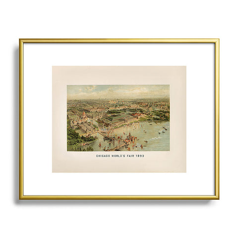 Society6 Design Studio Chicago Worlds Fair Metal Framed Art Print