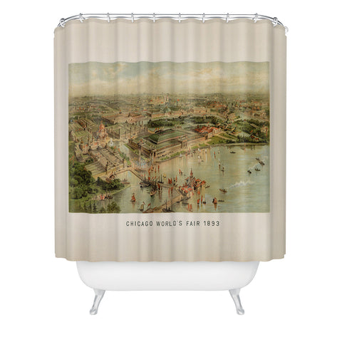 Society6 Design Studio Chicago Worlds Fair Shower Curtain