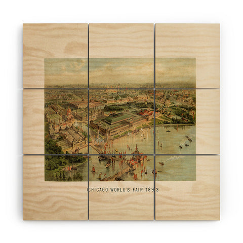 Society6 Design Studio Chicago Worlds Fair Wood Wall Mural