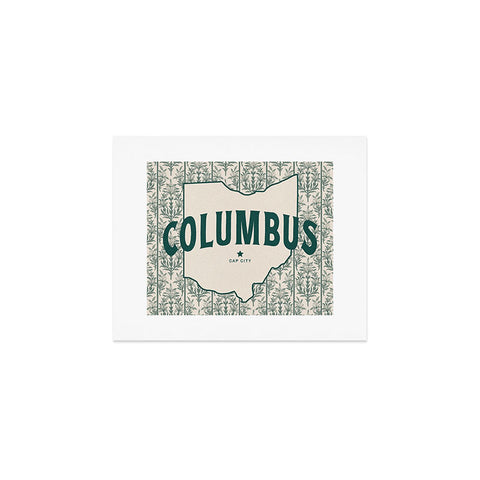 Society6 Design Studio Columbus Cap City Green Art Print