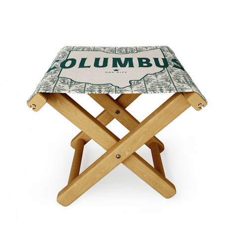 Society6 Design Studio Columbus Cap City Green Folding Stool