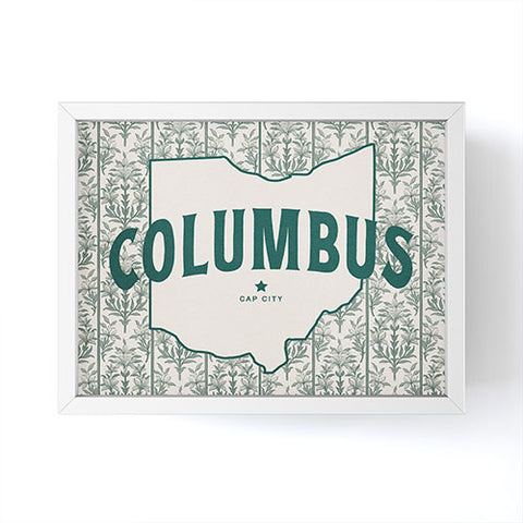 Society6 Design Studio Columbus Cap City Green Framed Mini Art Print