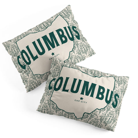 Society6 Design Studio Columbus Cap City Green Pillow Shams