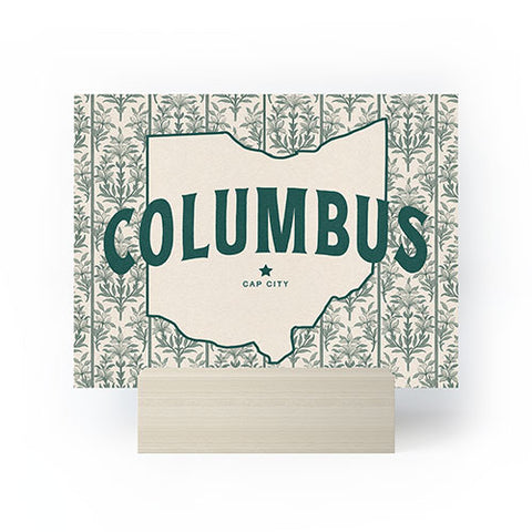 Society6 Design Studio Columbus Cap City Green Mini Art Print