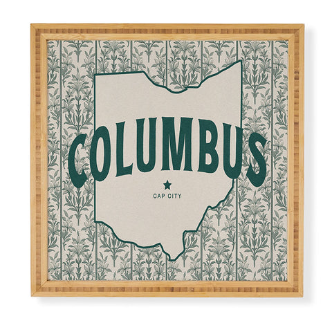 Society6 Design Studio Columbus Cap City Green Framed Wall Art