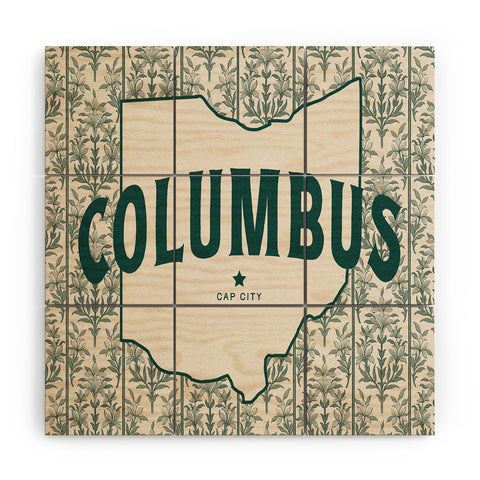 Society6 Design Studio Columbus Cap City Green Wood Wall Mural