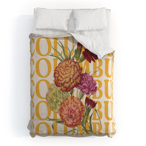 Society6 Design Studio Columbus Carnations Comforter