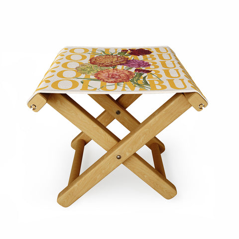 Society6 Design Studio Columbus Carnations Folding Stool