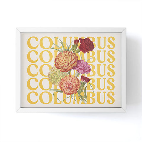 Society6 Design Studio Columbus Carnations Framed Mini Art Print