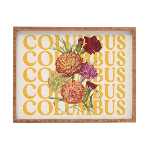 Society6 Design Studio Columbus Carnations Rectangular Tray