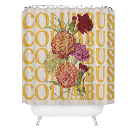 Society6 Design Studio Columbus Carnations Shower Curtain