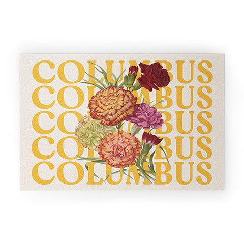 Society6 Design Studio Columbus Carnations Welcome Mat