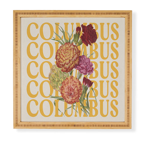 Society6 Design Studio Columbus Carnations Framed Wall Art