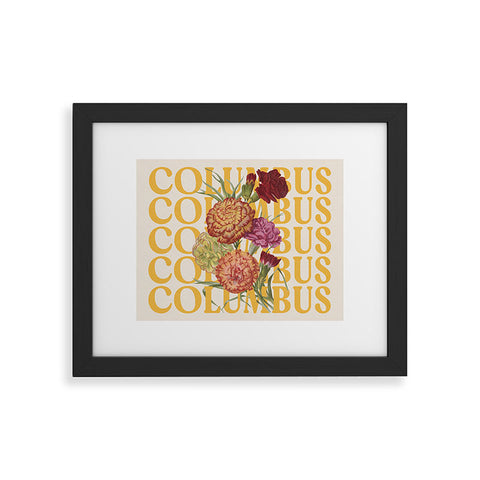 Society6 Design Studio Columbus Carnations Framed Art Print