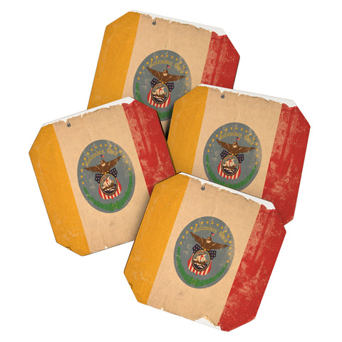 Society6 Design Studio Columbus Flag Coaster Set