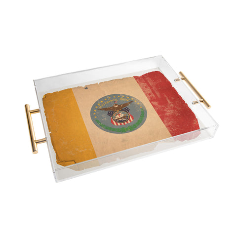 Society6 Design Studio Columbus Flag Acrylic Tray