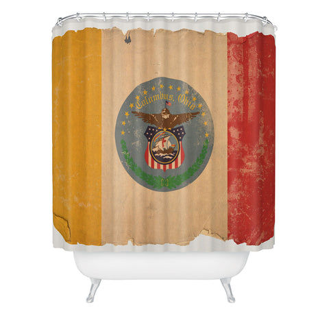 Society6 Design Studio Columbus Flag Shower Curtain