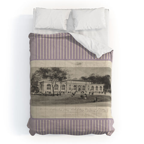 Society6 Design Studio Columbus Public Library 1910 Lavender Comforter