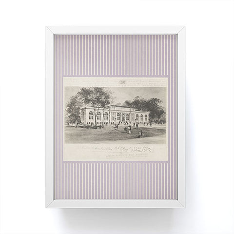Society6 Design Studio Columbus Public Library 1910 Lavender Framed Mini Art Print