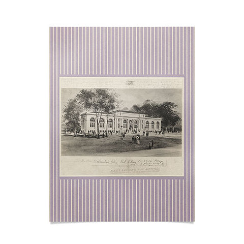 Society6 Design Studio Columbus Public Library 1910 Lavender Poster