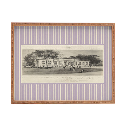 Society6 Design Studio Columbus Public Library 1910 Lavender Rectangular Tray