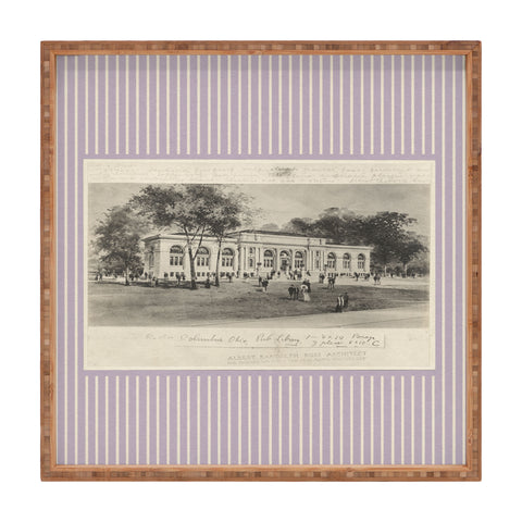 Society6 Design Studio Columbus Public Library 1910 Lavender Square Tray