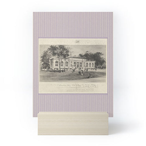 Society6 Design Studio Columbus Public Library 1910 Lavender Mini Art Print