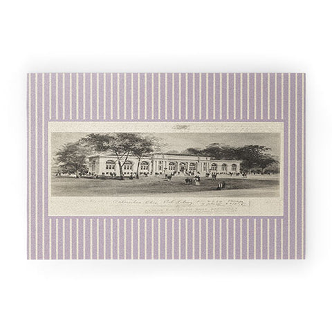 Society6 Design Studio Columbus Public Library 1910 Lavender Welcome Mat