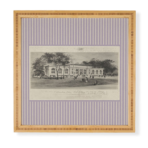 Society6 Design Studio Columbus Public Library 1910 Lavender Framed Wall Art