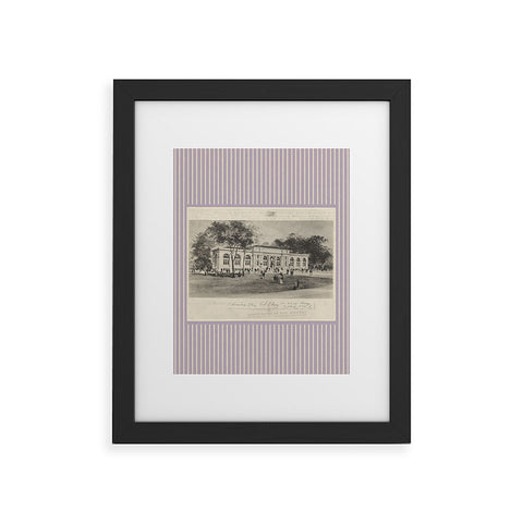 Society6 Design Studio Columbus Public Library 1910 Lavender Framed Art Print