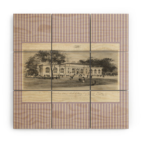 Society6 Design Studio Columbus Public Library 1910 Lavender Wood Wall Mural