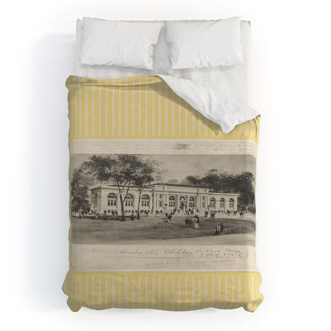 Society6 Design Studio Columbus Public Library Butter Duvet Cover