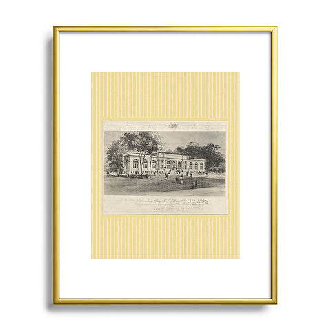 Society6 Design Studio Columbus Public Library Butter Metal Framed Art Print