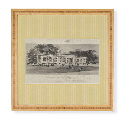 Society6 Design Studio Columbus Public Library Butter Framed Wall Art