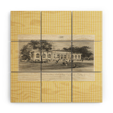 Society6 Design Studio Columbus Public Library Butter Wood Wall Mural