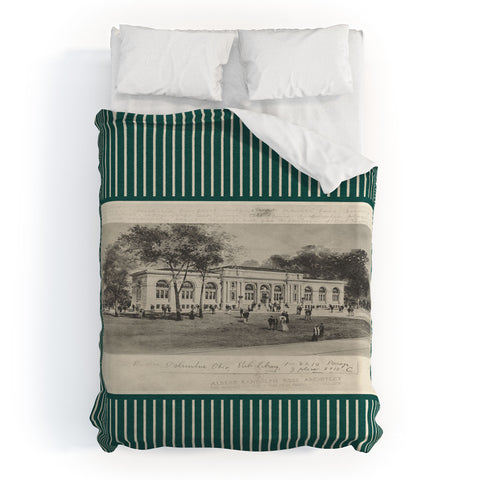 Society6 Design Studio Columbus Public Library Forest Duvet Cover