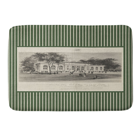 Society6 Design Studio Columbus Public Library Olive Memory Foam Bath Mat