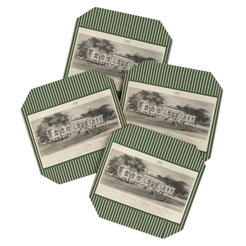 Society6 Design Studio Columbus Public Library Olive Coaster Set