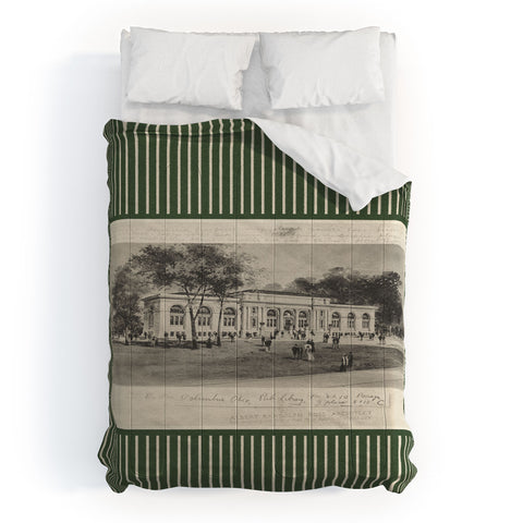 Society6 Design Studio Columbus Public Library Olive Comforter