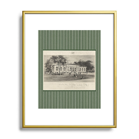 Society6 Design Studio Columbus Public Library Olive Metal Framed Art Print