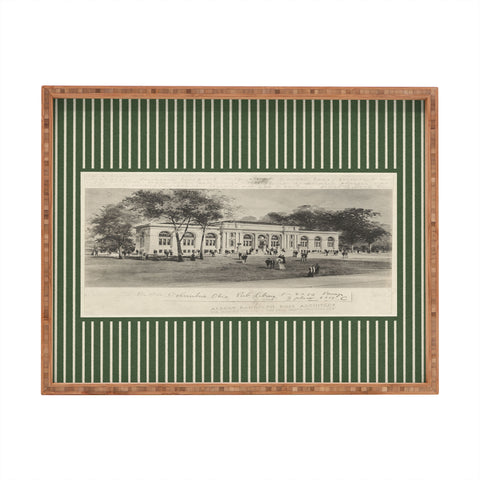 Society6 Design Studio Columbus Public Library Olive Rectangular Tray