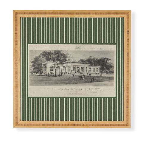 Society6 Design Studio Columbus Public Library Olive Framed Wall Art